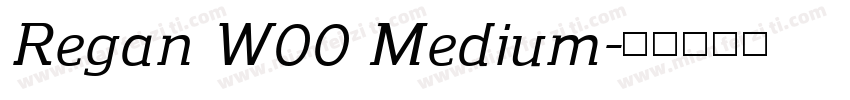 Regan W00 Medium字体转换